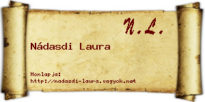 Nádasdi Laura névjegykártya